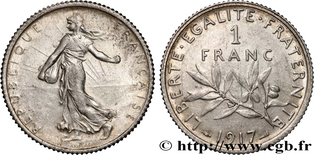 1 franc Semeuse 1917  F.217/23 EBC+ 