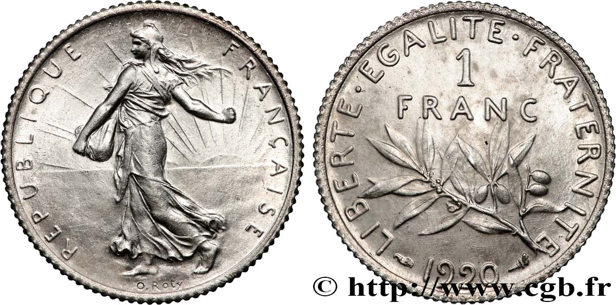 1 franc Semeuse 1920 Paris F.217/26 VZ+ 