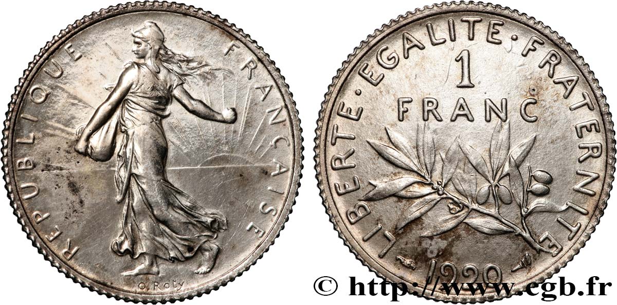 1 franc Semeuse 1920 Paris F.217/26 VZ+ 