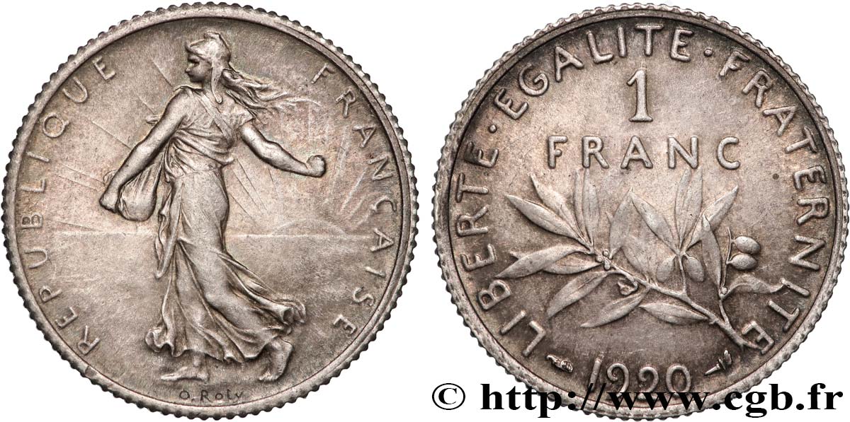 1 franc Semeuse 1920 Paris F.217/26 EBC+ 