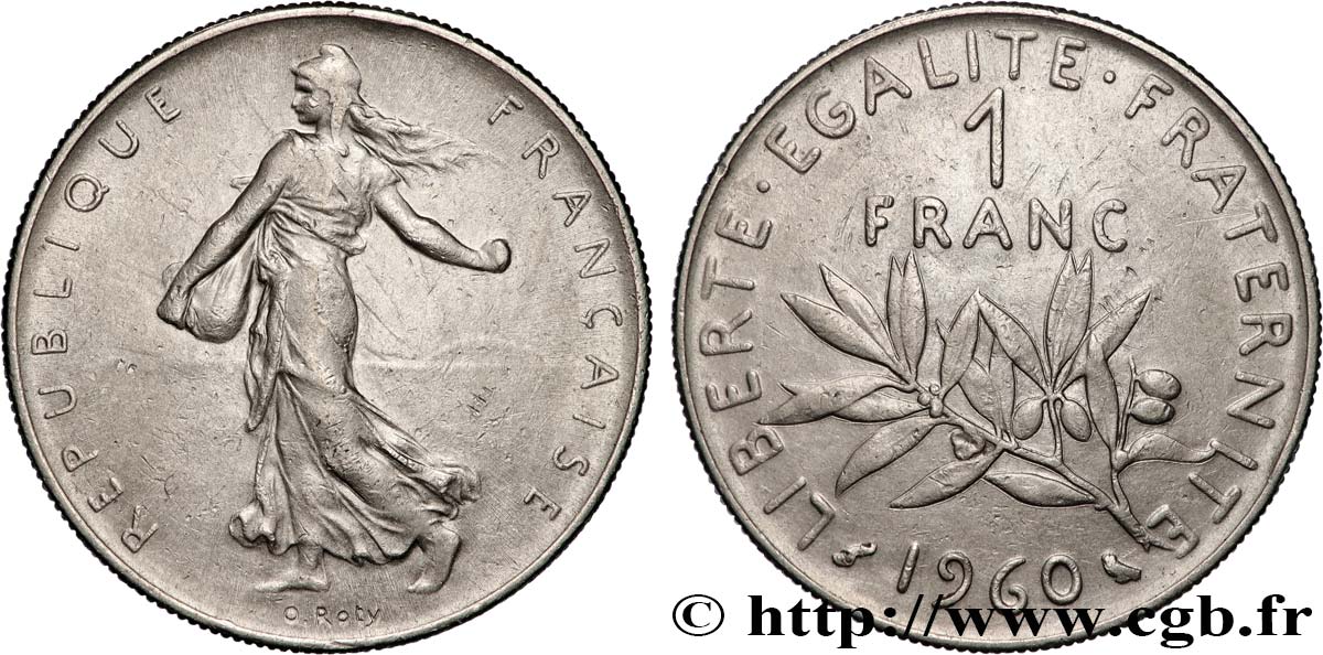 1 franc Semeuse, nickel 1960 Paris F.226/4 q.SPL 