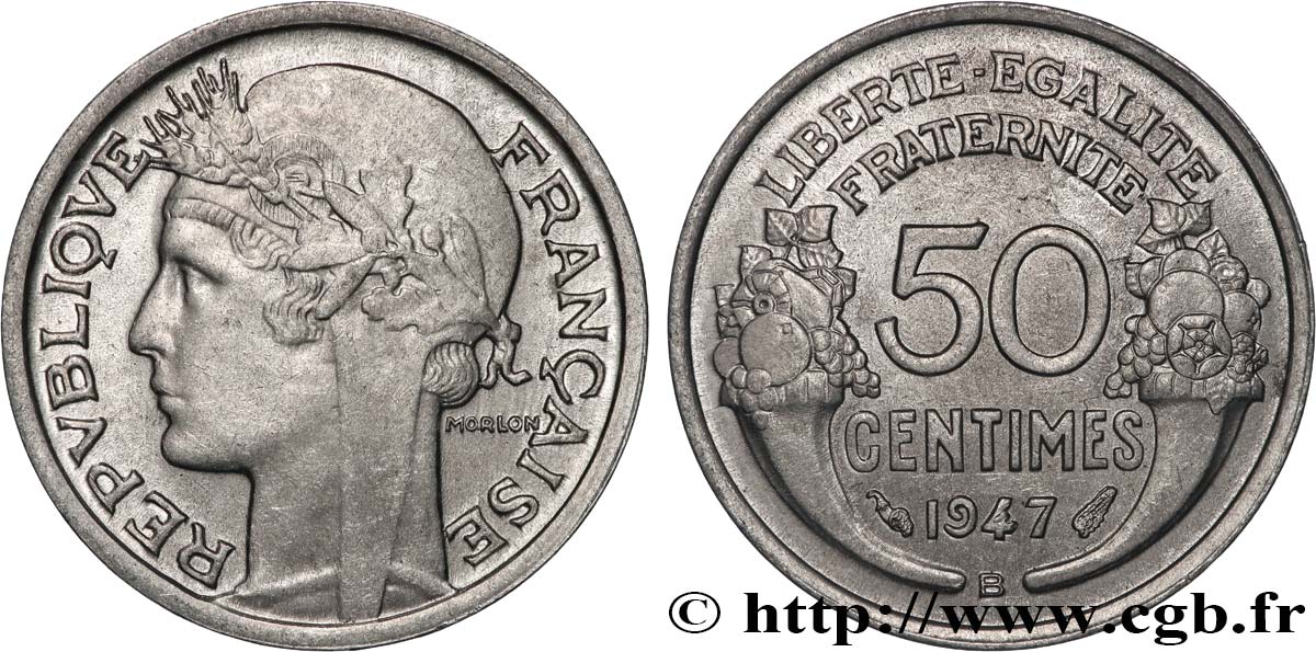 50 centimes Morlon, légère 1947 Beaumont-le-Roger F.194/11 MS 