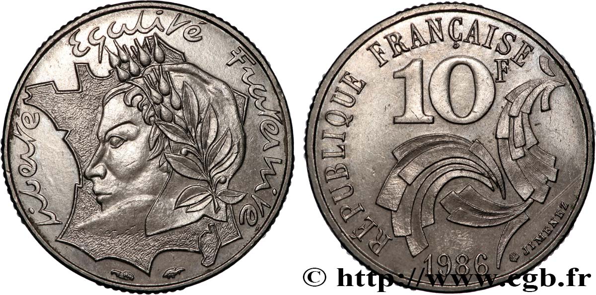 10 francs Jimenez 1986  F.373/2 MS 