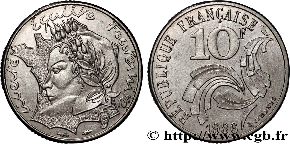 10 francs Jimenez 1986  F.373/2 SPL+ 