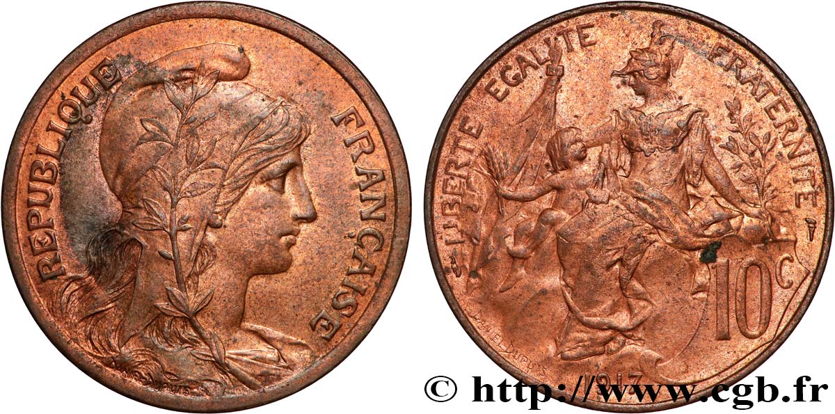 10 centimes Daniel-Dupuis 1917  F.136/28 BB 