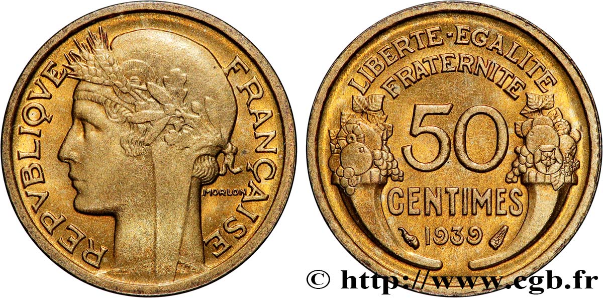 50 centimes Morlon 1939  F.192/15 MS65 