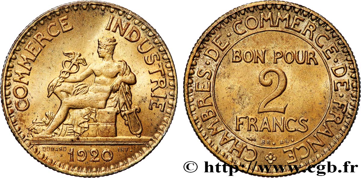 2 francs Chambres de Commerce 1920  F.267/2 fST63 