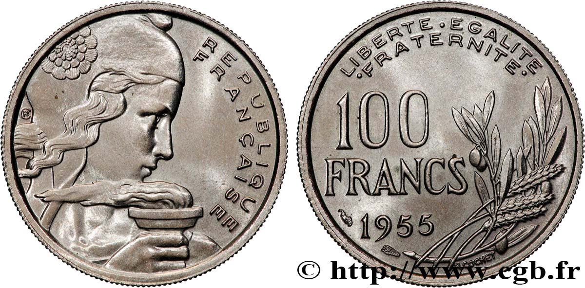 100 francs Cochet 1955  F.450/4 FDC65 