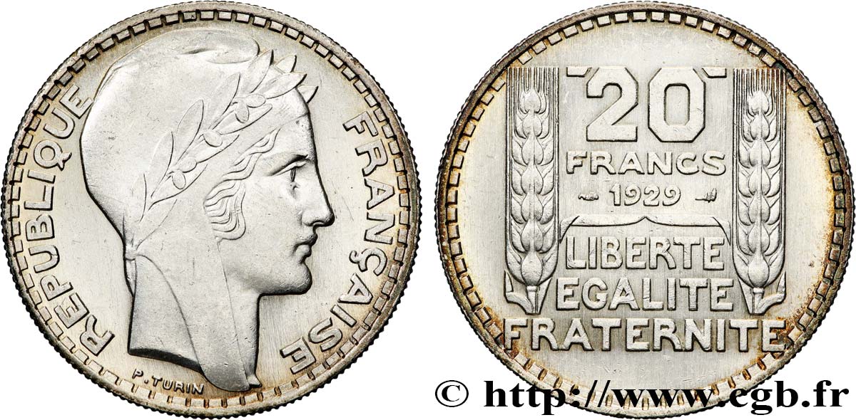 20 francs Turin 1929  F.400/2 SPL 