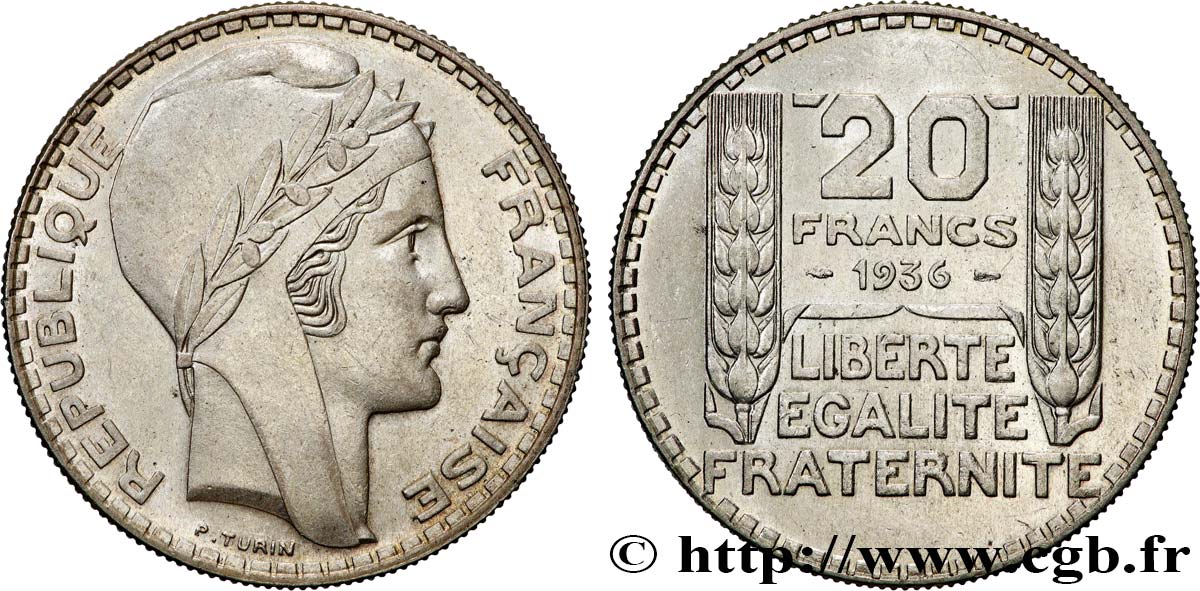20 francs Turin 1936  F.400/7 SPL 
