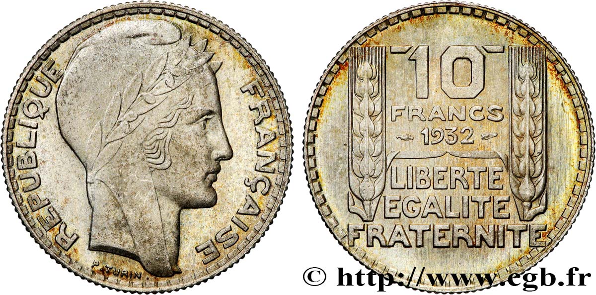 10 francs Turin 1932  F.360/5 MS64 