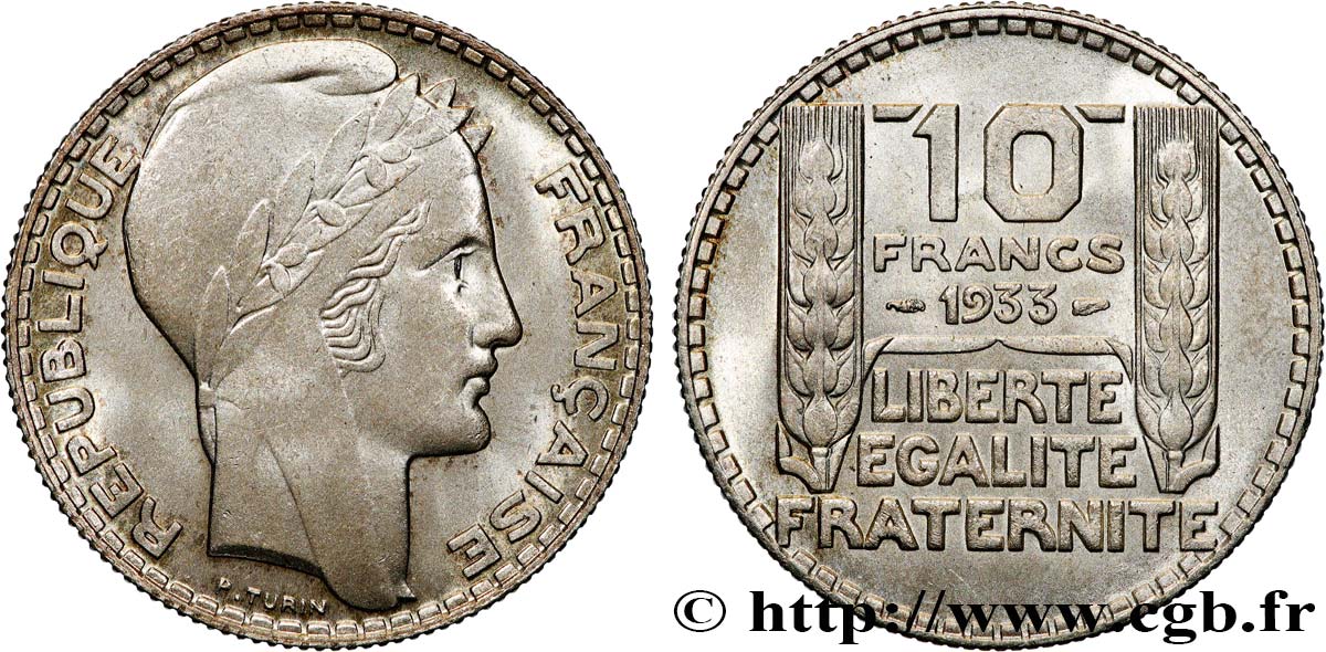 10 francs Turin 1933  F.360/6 SPL63 