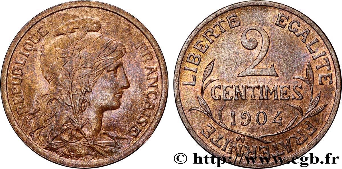 2 centimes Daniel-Dupuis 1904 Paris F.110/9 EBC62 