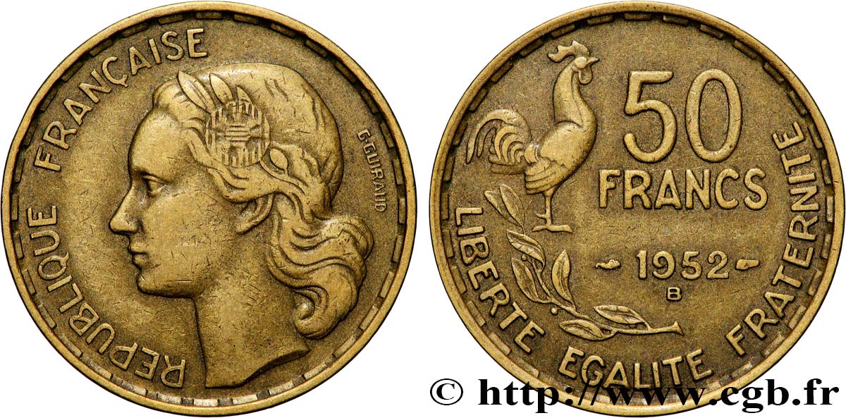 50 francs Guiraud 1952 Beaumont-le-Roger F.425/9 MBC 