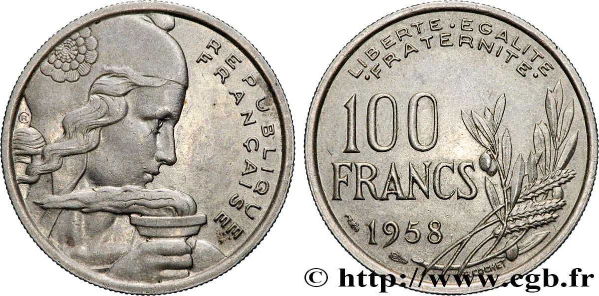 100 francs Cochet 1958  F.450/12 SS 