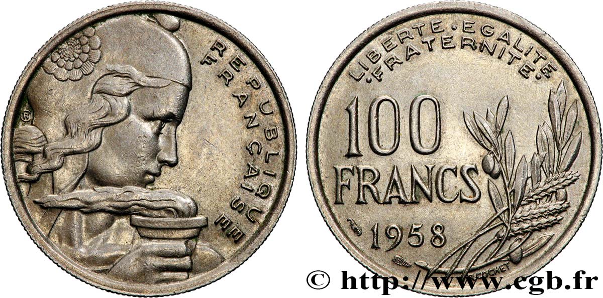 100 francs Cochet 1958  F.450/12 SS 