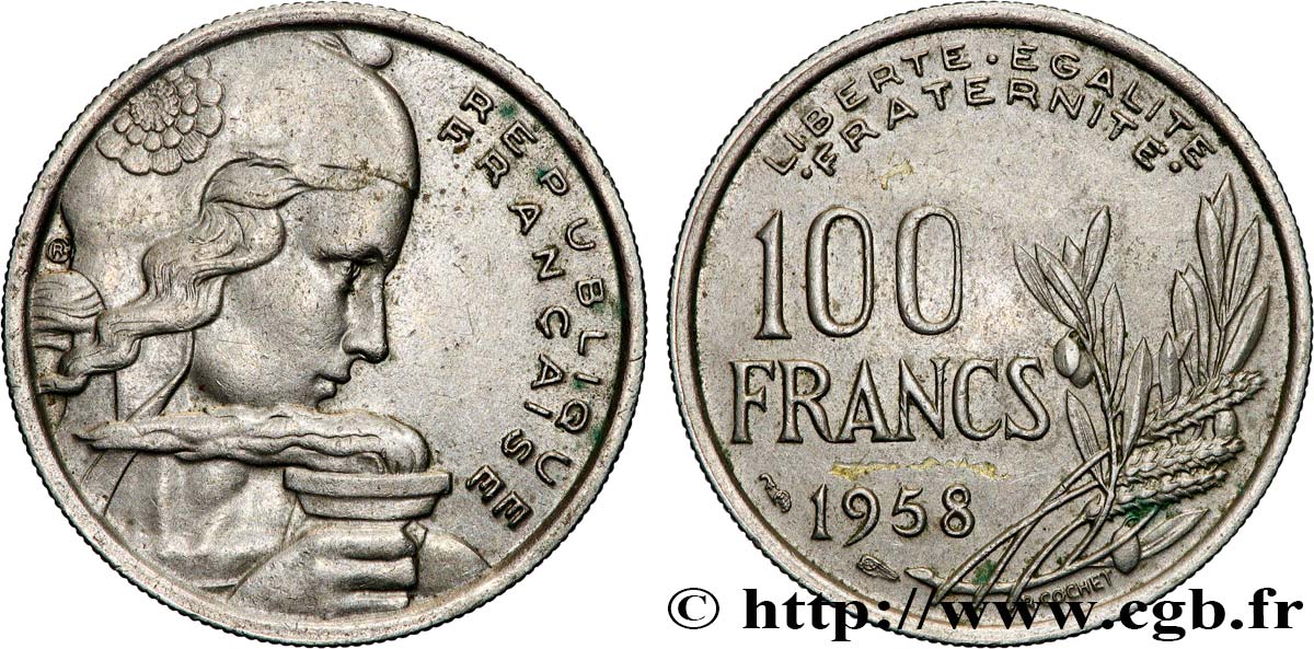 100 francs Cochet 1958  F.450/12 SS 