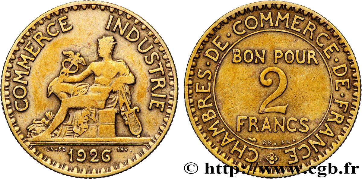 2 francs Chambres de Commerce 1926  F.267/8 RC 