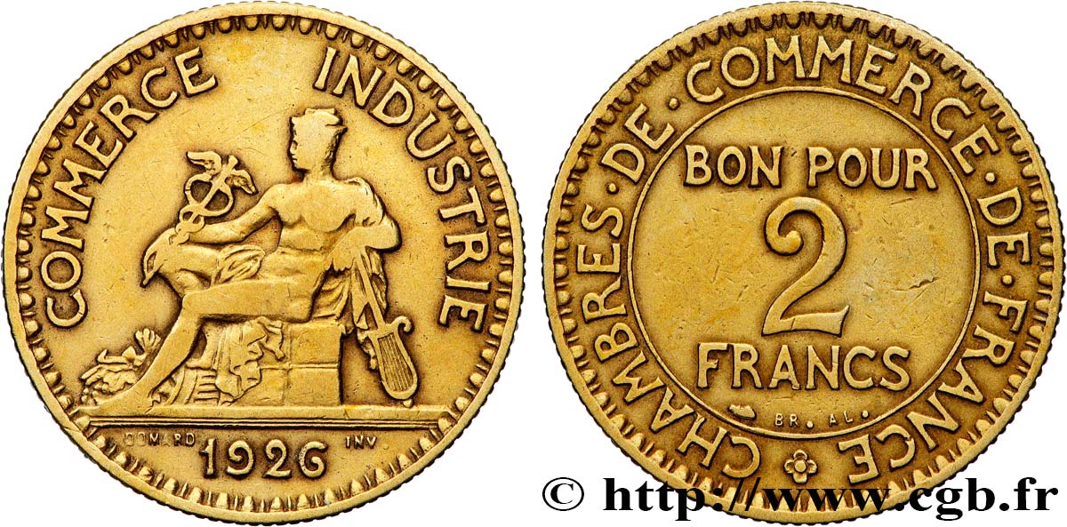 2 francs Chambres de Commerce 1926  F.267/8 B 