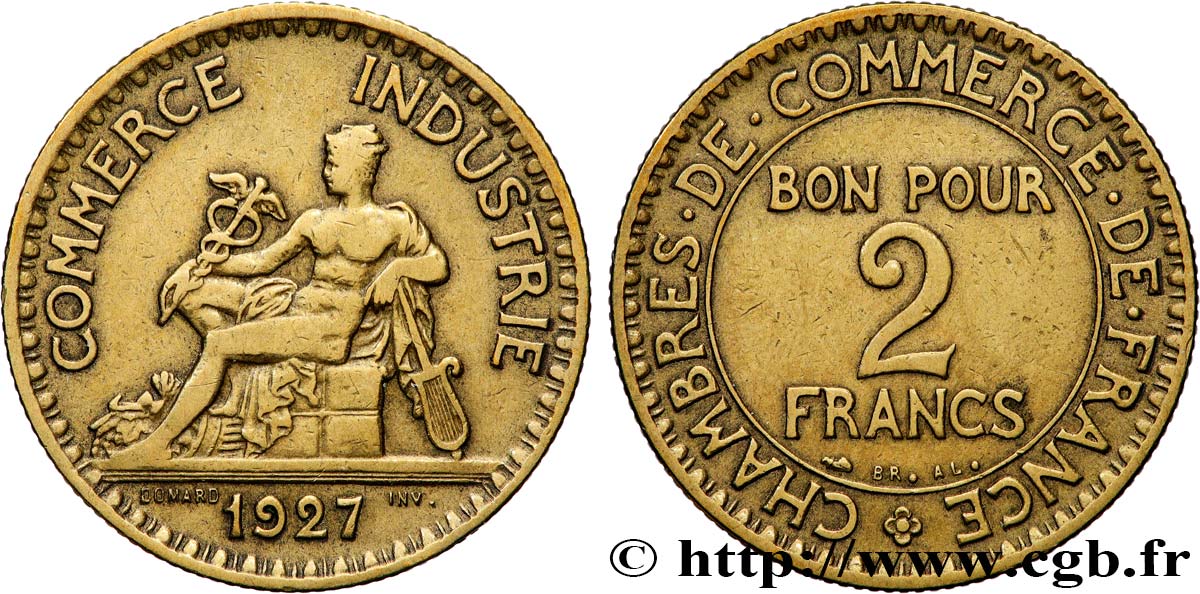 2 francs Chambres de Commerce 1926  F.267/8 VG 