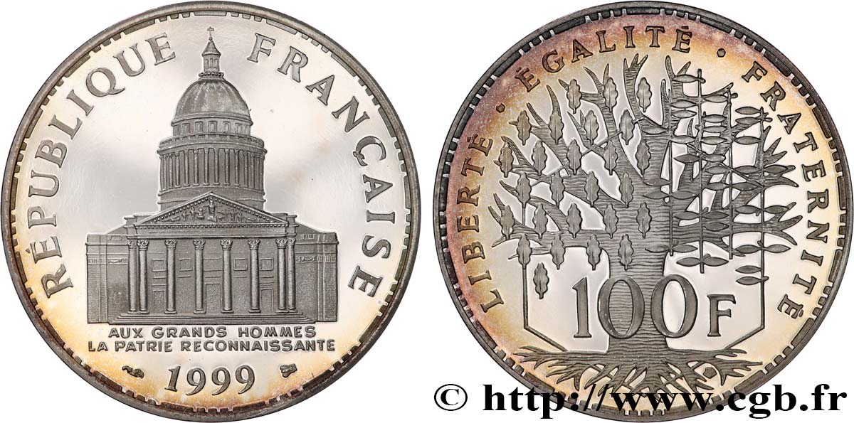 100 francs Panthéon, Belle Épreuve 1999  F.451/22 var. ST 