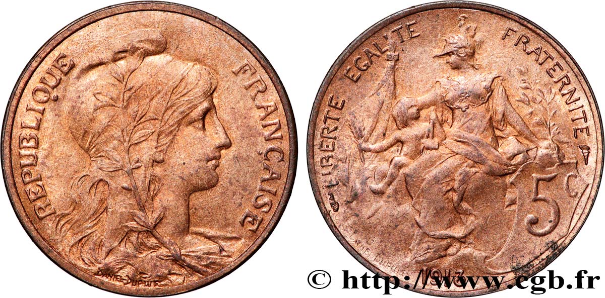 5 centimes Daniel-Dupuis 1913  F.119/25 SPL+ 