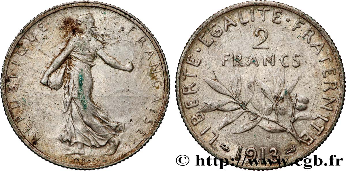 2 francs Semeuse 1913  F.266/14 AU 