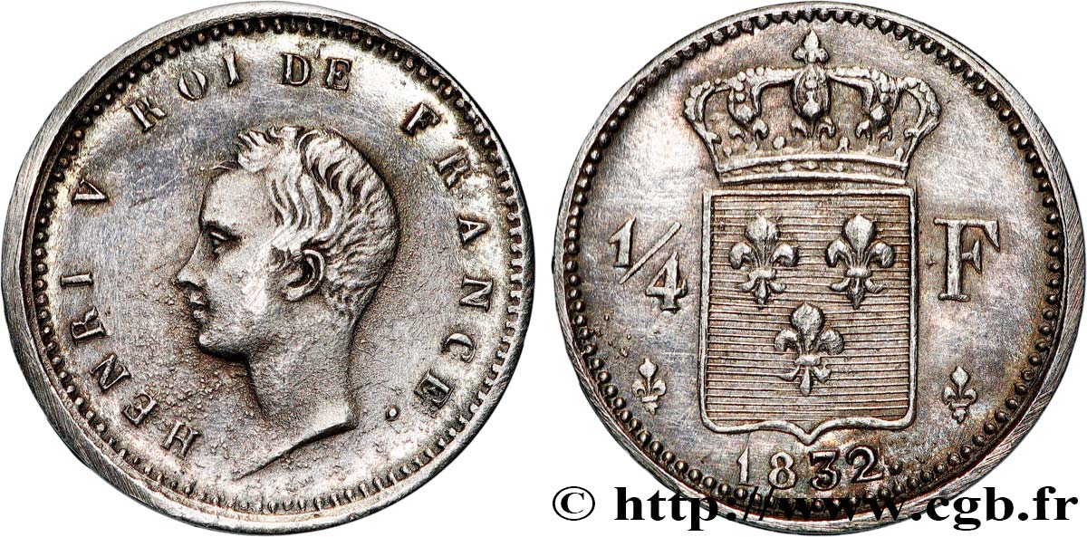 1/4 franc 1833  VG.2717  EBC 