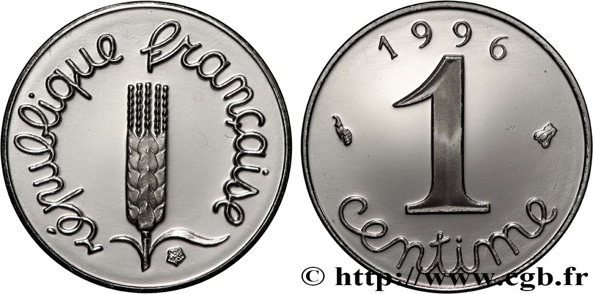 1 centime Épi, BE (Belle Épreuve) 1996 Pessac F.106/56 var. FDC 
