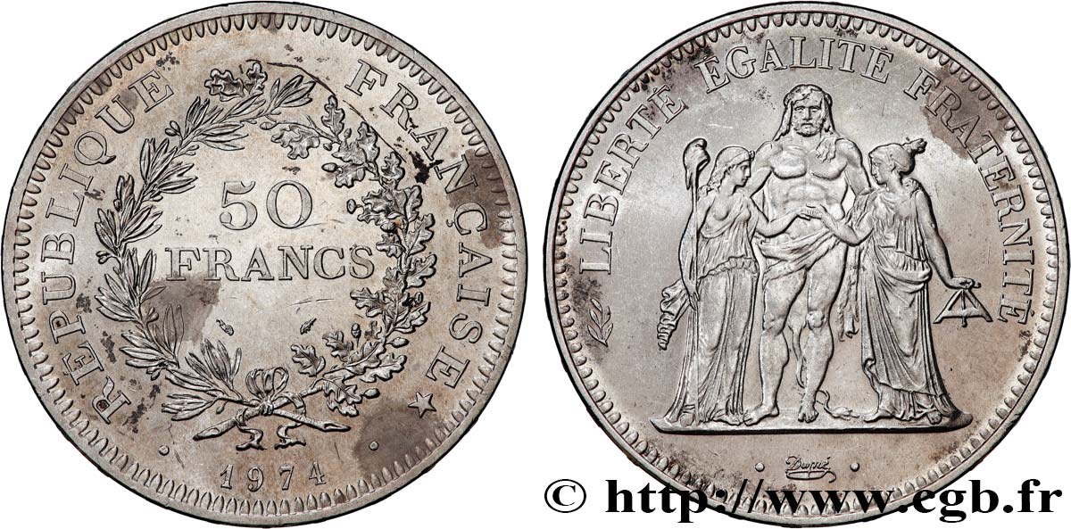 50 francs Hercule, avers de la 20 francs 1974  F.426/1 SUP+ 