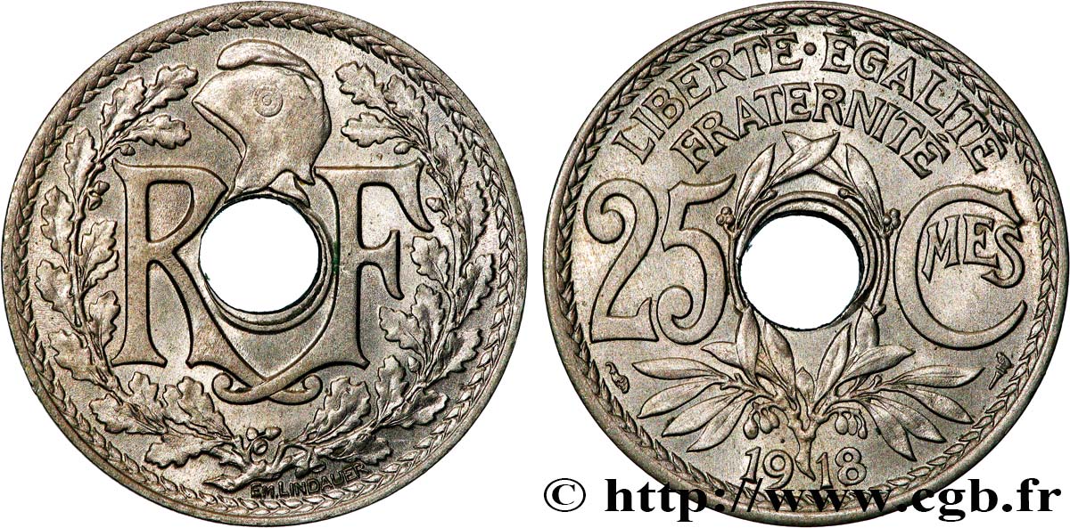 25 centimes Lindauer 1918  F.171/2 VZ 