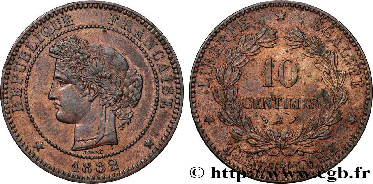 10 centimes Cérès 1882 Paris F.135/26 BC+ 