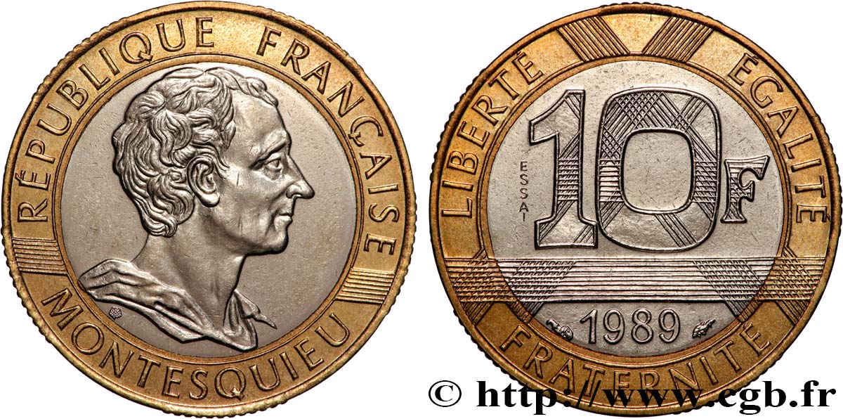 Essai de 10 francs Montesquieu 1989 Pessac F.376/1 SC 