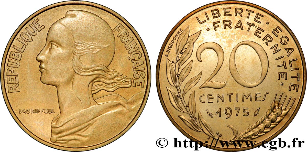 20 centimes Marianne 1975 Pessac F.156/15 ST 