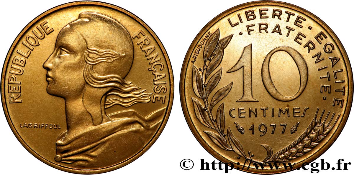 10 centimes Marianne 1977 Pessac F.144/17 MS 
