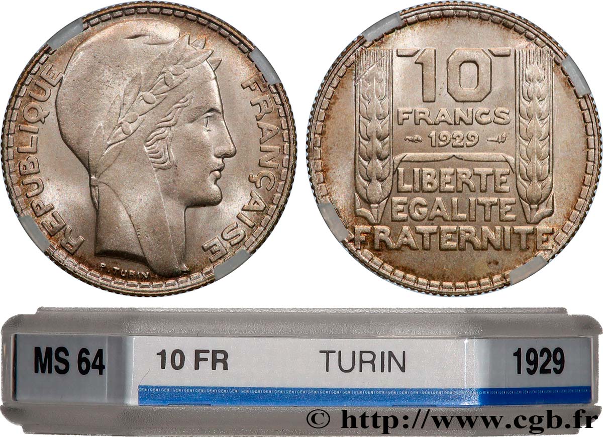 10 francs Turin 1929  F.360/2 SPL64 GENI