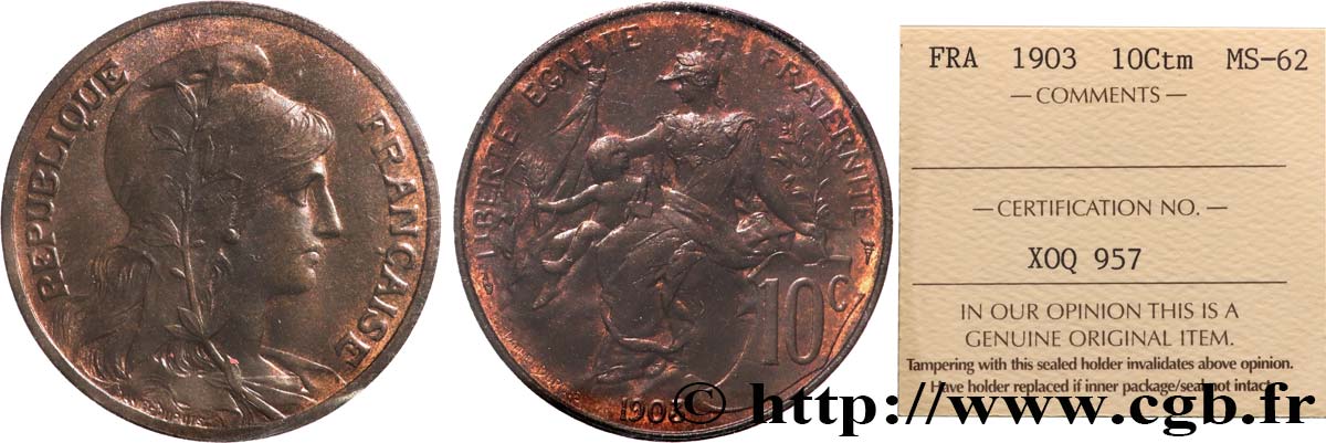 10 centimes Daniel-Dupuis 1903  F.136/12 SUP62 