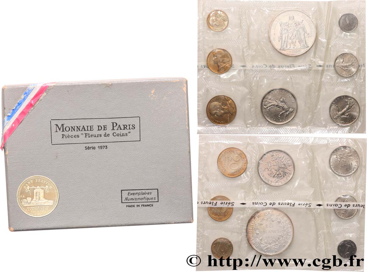 Boîte Fleur de Coins 1973 Paris F.5000 14 ST 