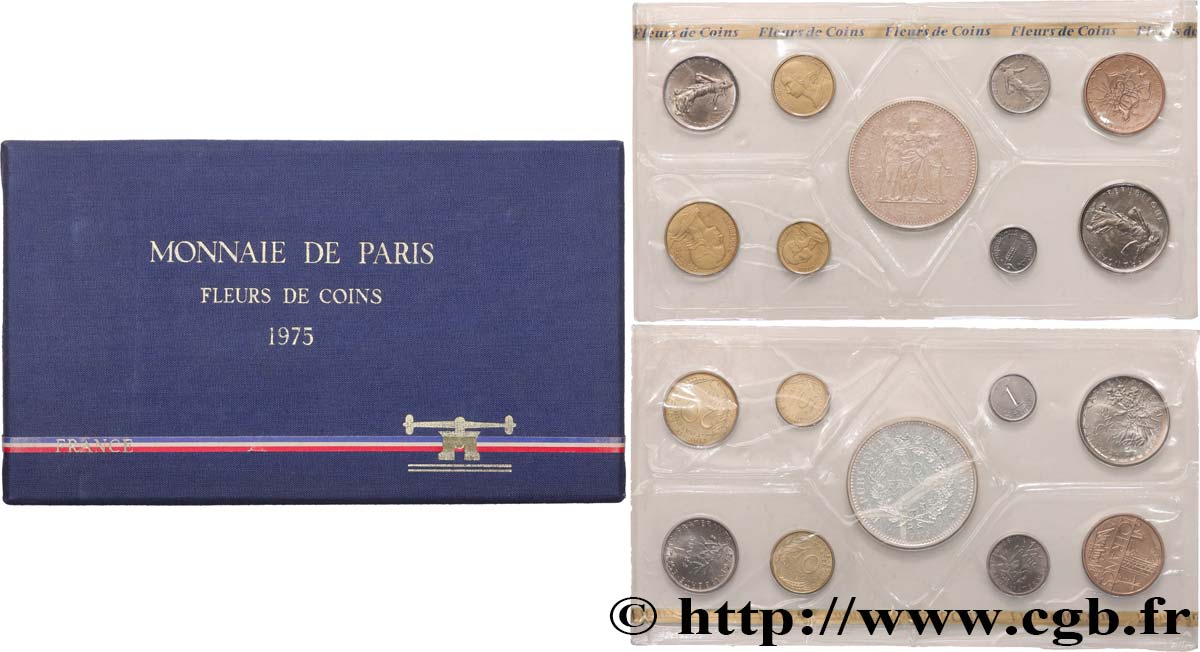 Boîte Fleur de Coins 1975 Paris F.5000/18 FDC 