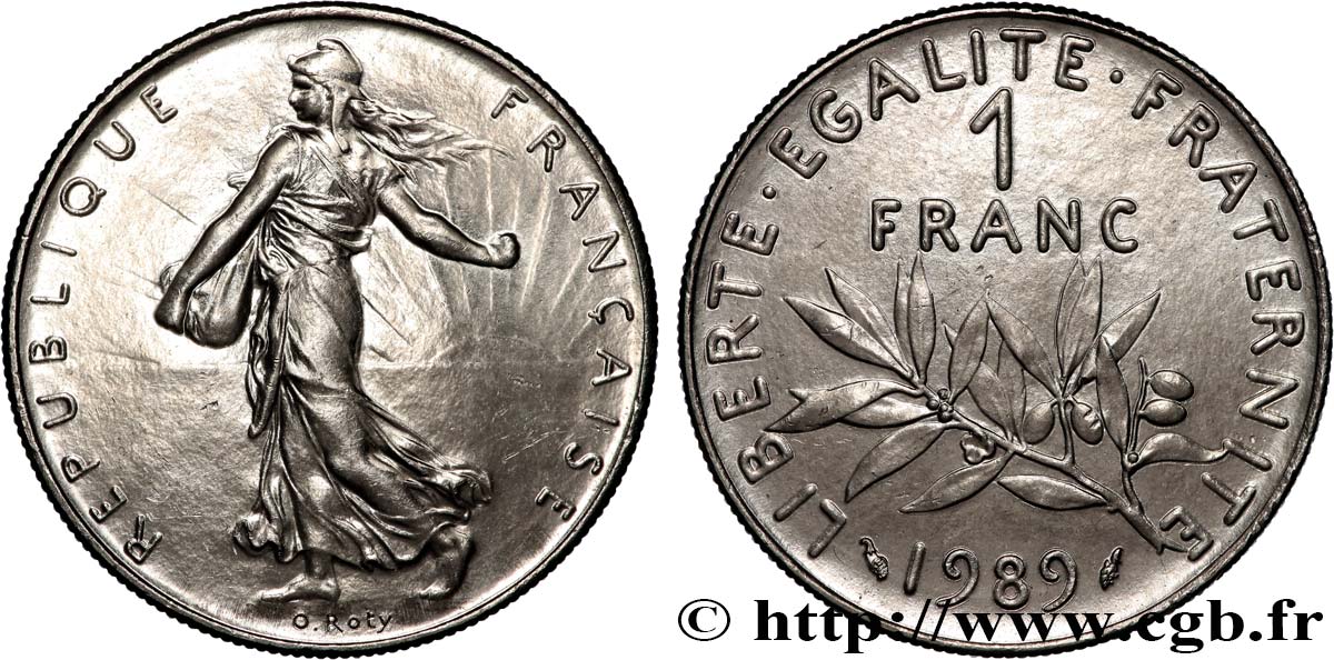 1 franc Semeuse, nickel 1989 Pessac F.226/34 SC 