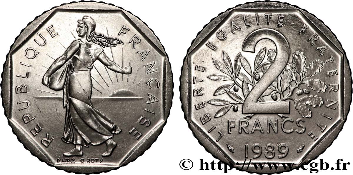 2 francs Semeuse, nickel 1989 Pessac F.272/13 SC64 