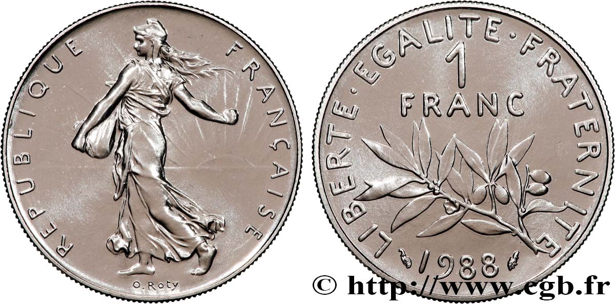 1 franc Semeuse, nickel 1988 Pessac F.226/33 MS 