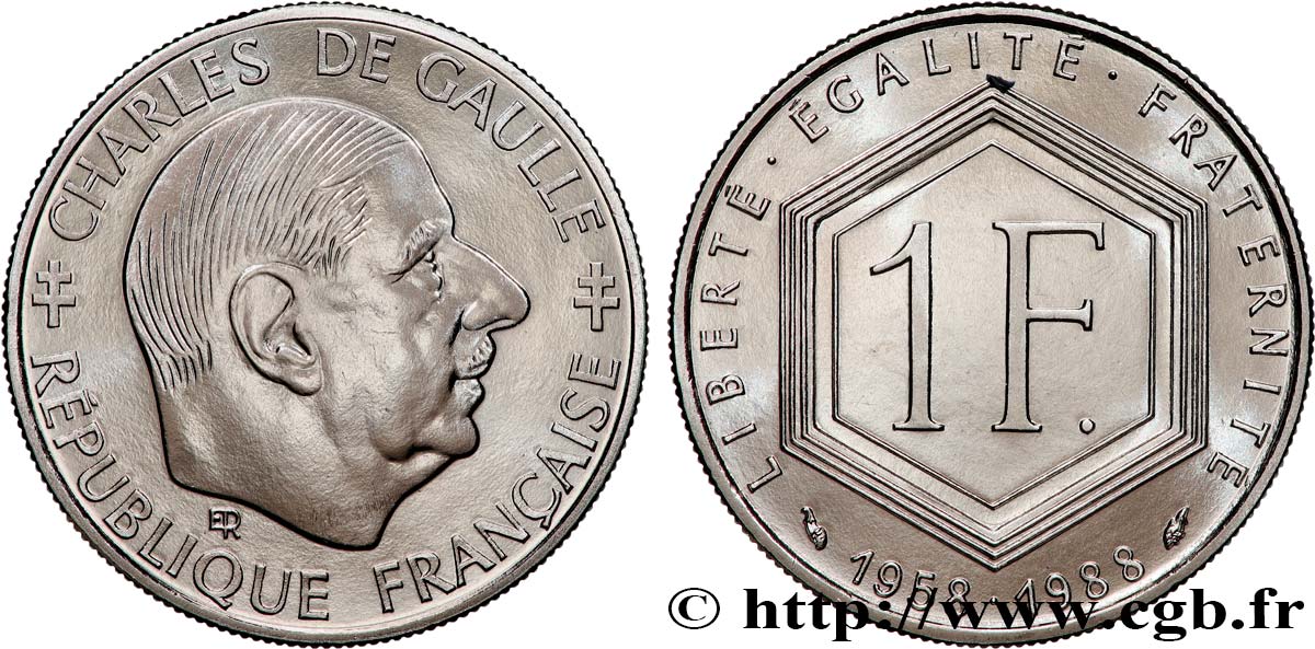 1 franc De Gaulle 1988  F.227/2 ST 