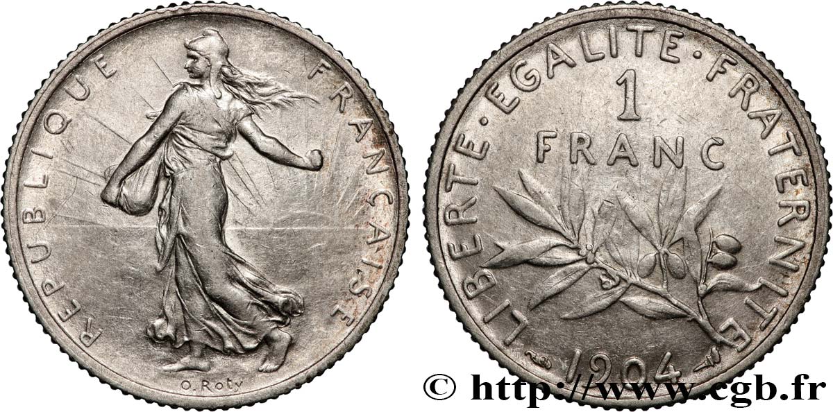 1 franc Semeuse 1904  F.217/9 AU 