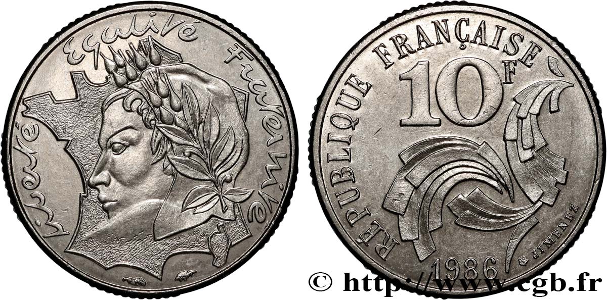 10 francs Jimenez 1986  F.373/2 MS 