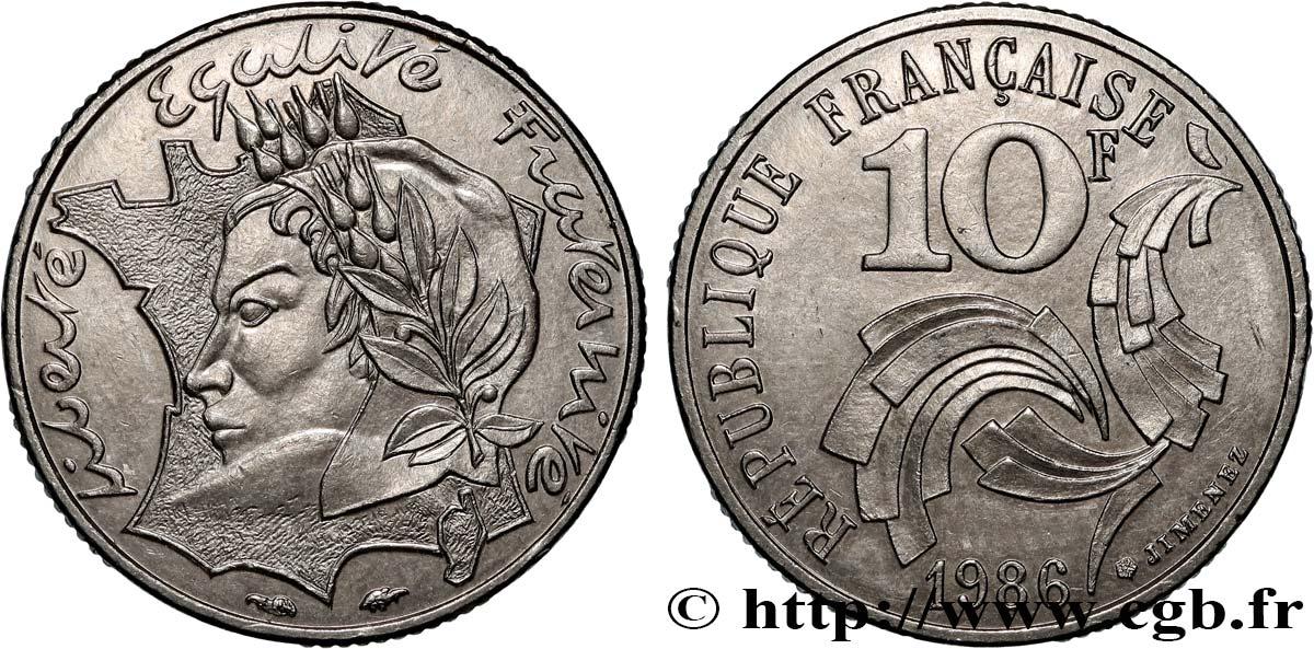 10 francs Jimenez 1986  F.373/2 MS 