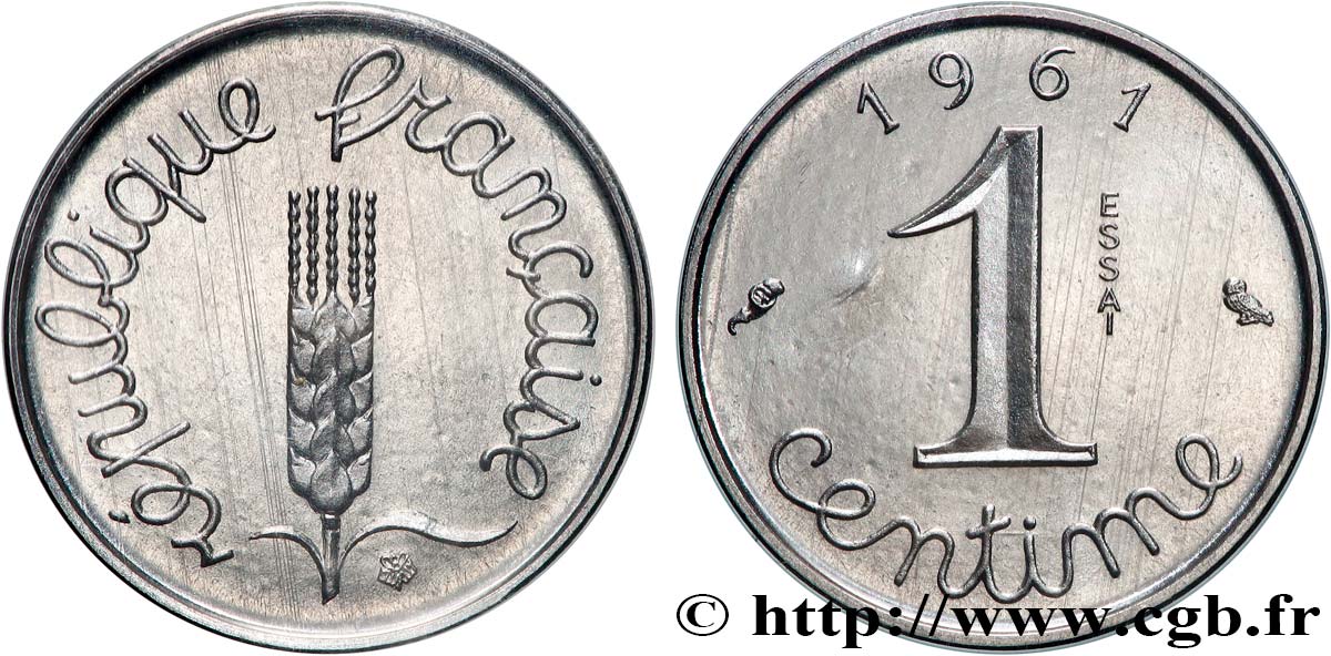 Essai de 1 centime Épi 1961 Paris F.106/3 ST 