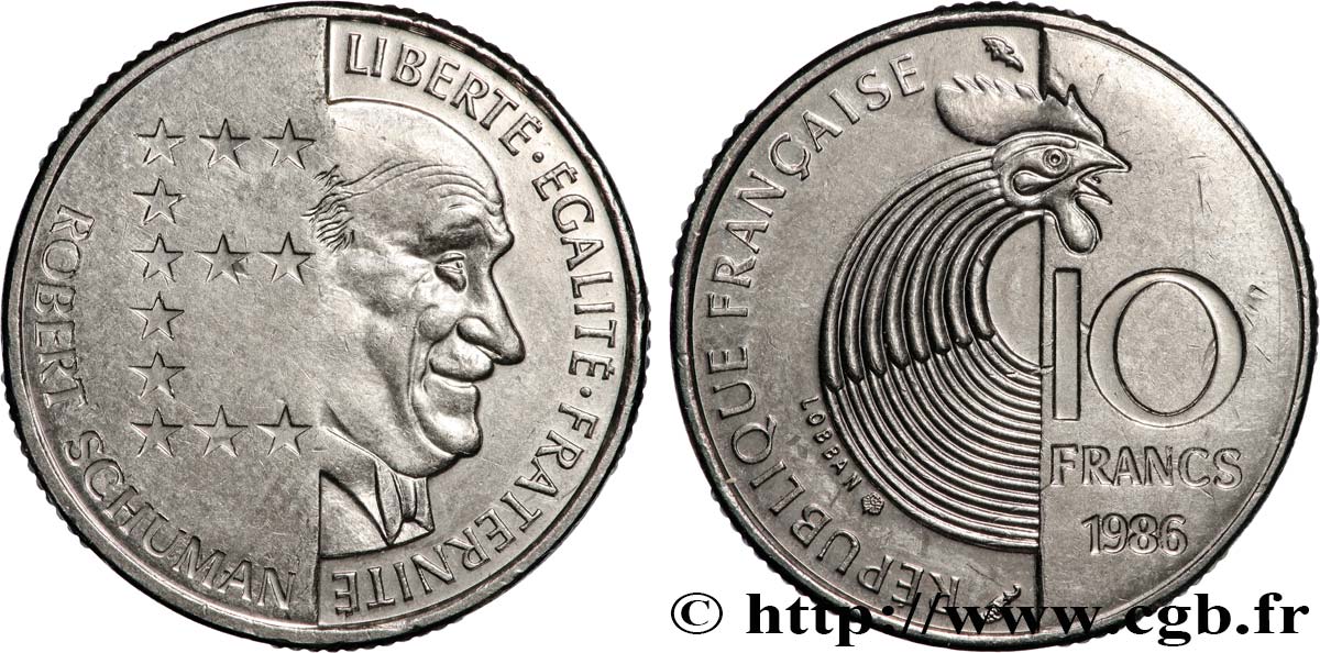 10 francs Robert Schuman 1986 Pessac F.374/2 EBC+ 