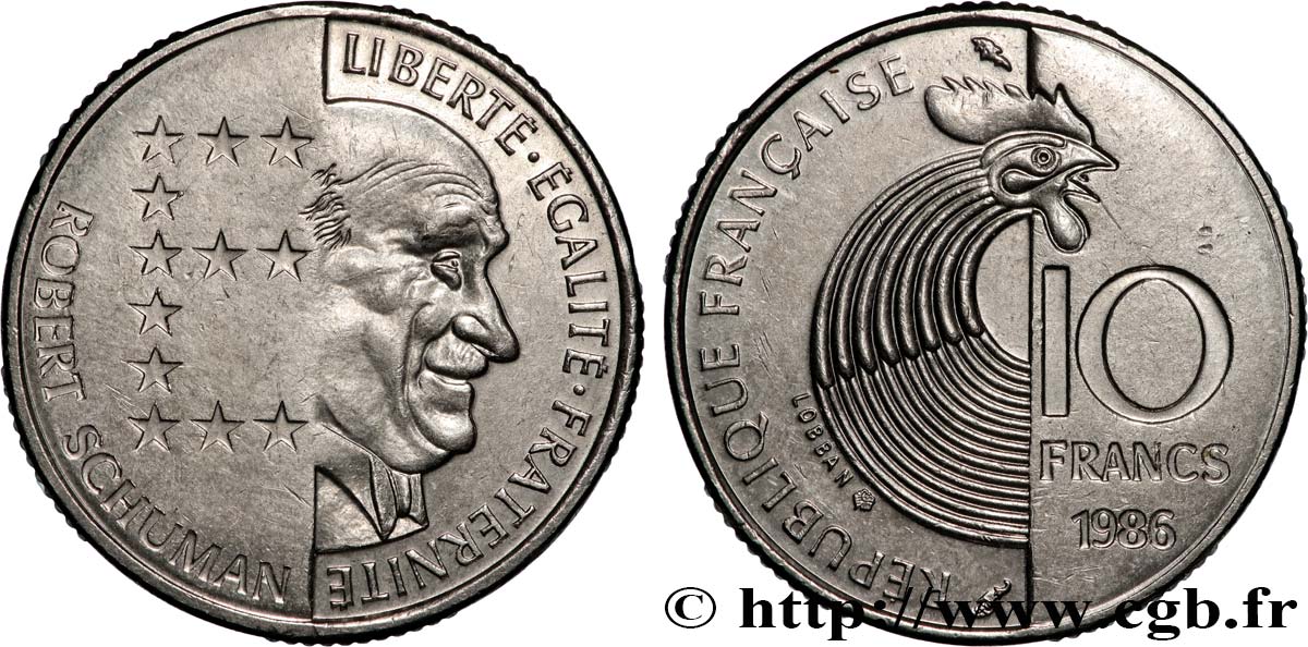 10 francs Robert Schuman 1986 Pessac F.374/2 MS 