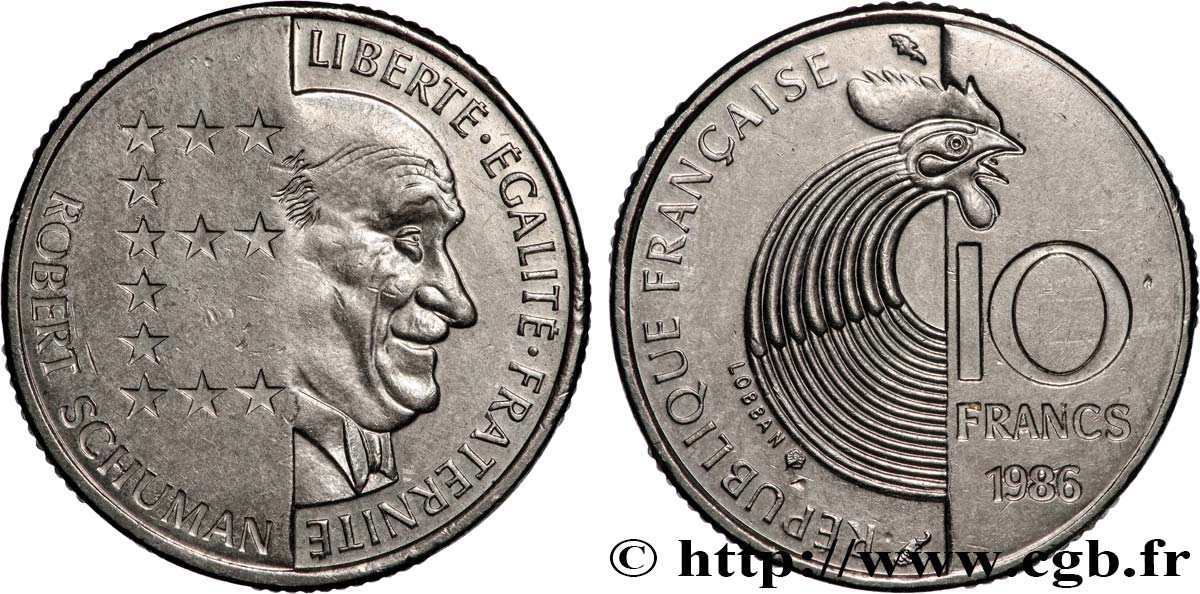 10 francs Robert Schuman 1986 Pessac F.374/2 SPL+ 